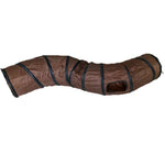 S-Shaped Foldable Cat Tunnel Toy – Interactive Canvas Cat Play Tunnel, Portable Indoor Cat Exercise & Hide Tunnel for Cats and Kittens